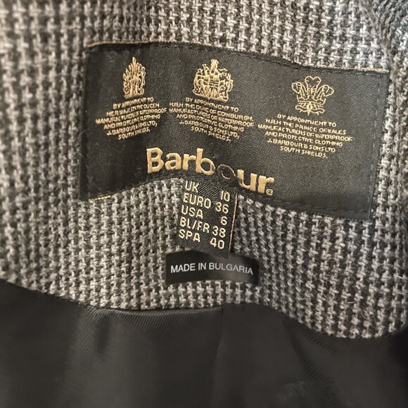 Barbour Ladies Blazer Jacket Wool Houndstooth Tweed US 6 UK 10 - Picture 5 of 9